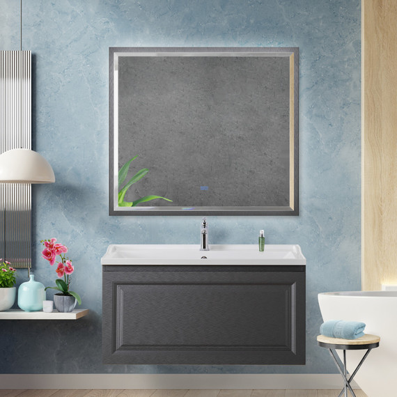 Зеркало Cezares 100 см CZR-SPC-INT-1000-900-LED-TCH-WARM-TIT, титан - фото 8