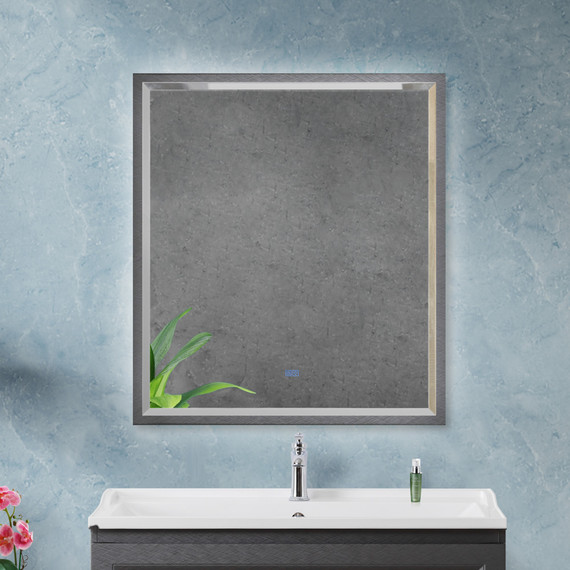 Зеркало Cezares 80 см CZR-SPC-INT-800-900-LED-TCH-WARM-TIT, титан - фото 7