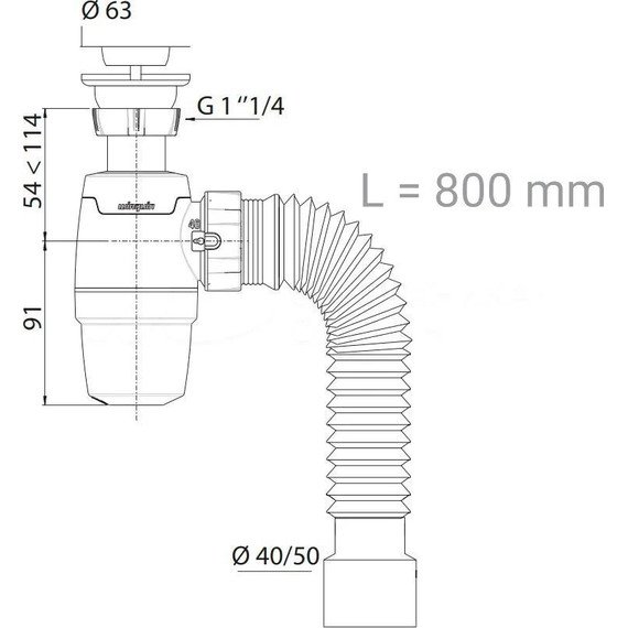 Сифон для раковины Wirquin Neo 30987065 - фото 2