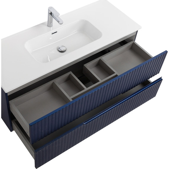 Тумба подвесная с раковиной Cezares DUET-N-1200-2C-SO-SPF-P 120 см (раковина CZR-8095-120) sapfiro - фото 4