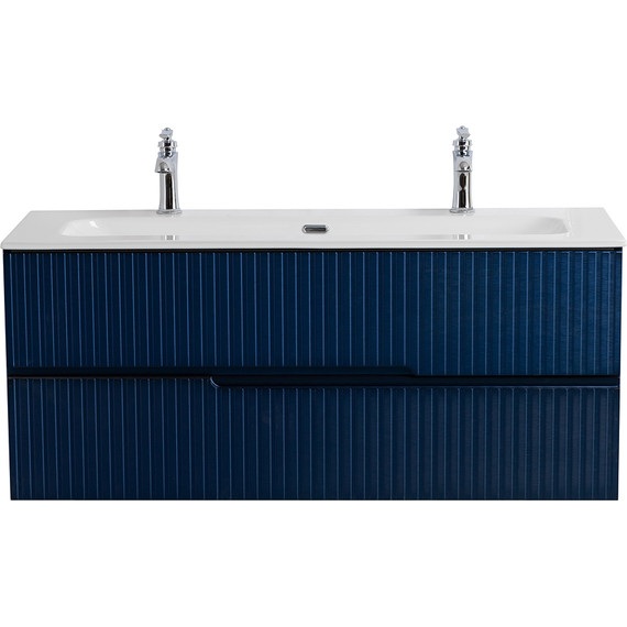Тумба подвесная с раковиной Cezares DUET-N-1200-2C-SO-SPF-P 120 см (раковина CZR-8073-120-1-2) sapfiro - фото 