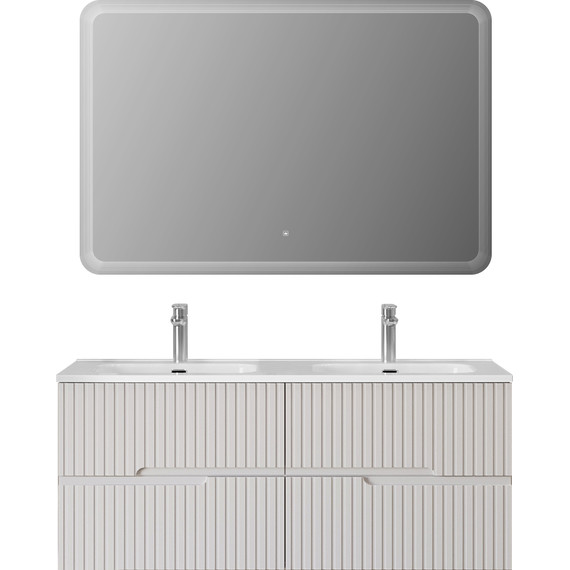 Тумба подвесная с раковиной Cezares DUET-N-1200-4C-SO-2-BL 120 см (раковина CZR-8073-120-2) bianco lucido - фото 7