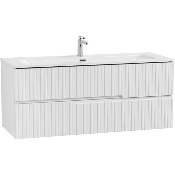 Тумба подвесная с раковиной Cezares DUET-N-1200-2C-SO-FBS-P 120 см (раковина CZR-8073-120) ясень белый софт - фото 2