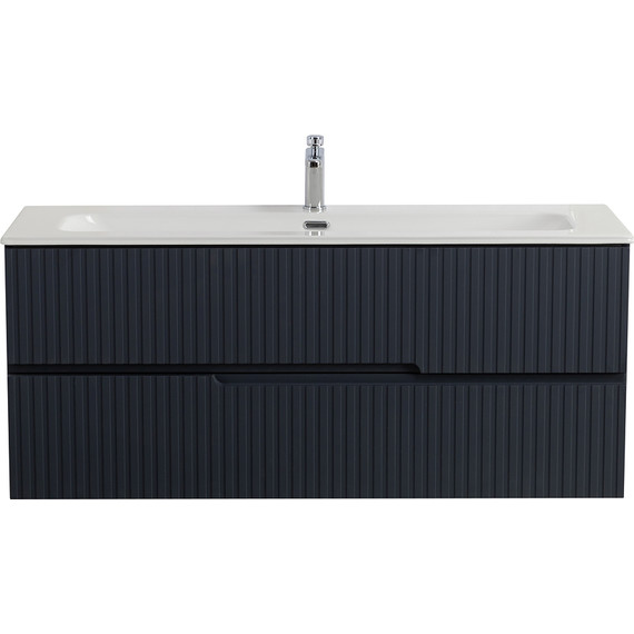 Тумба подвесная с раковиной Cezares DUET-N-1200-2C-SO-GR-P 120 см (раковина CZR-8073-120) grafito - фото 