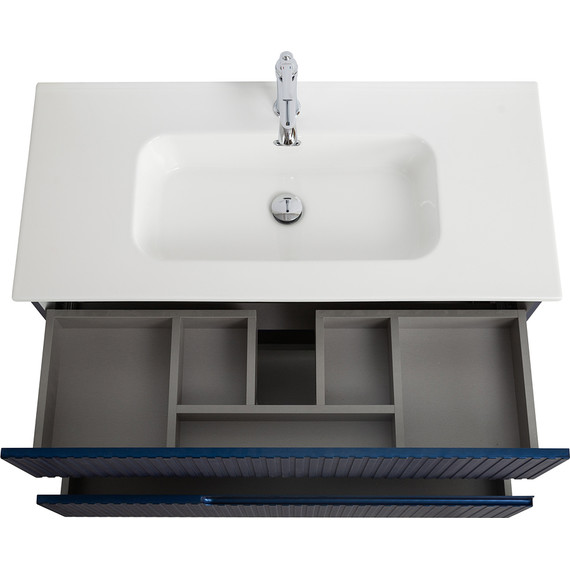 Тумба подвесная с раковиной Cezares DUET-N-1000-2C-SO-SPF-P 100 см (раковина CZR-8095-100) sapfiro - фото 4