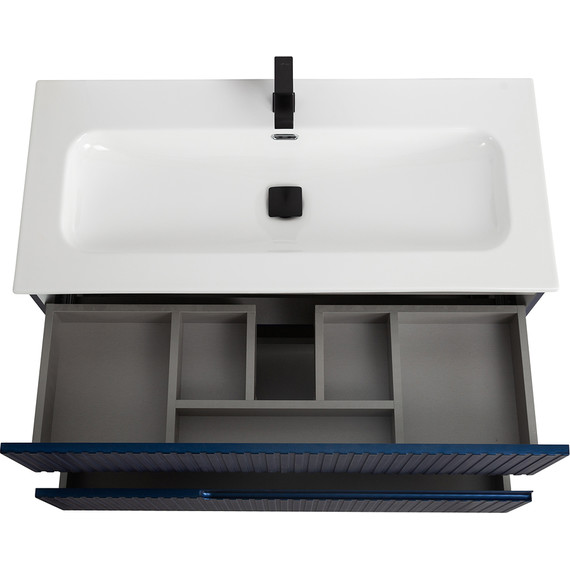 Тумба подвесная с раковиной Cezares DUET-N-1000-2C-SO-SPF-P 100 см (раковина CZR-8073-100) sapfiro - фото 4