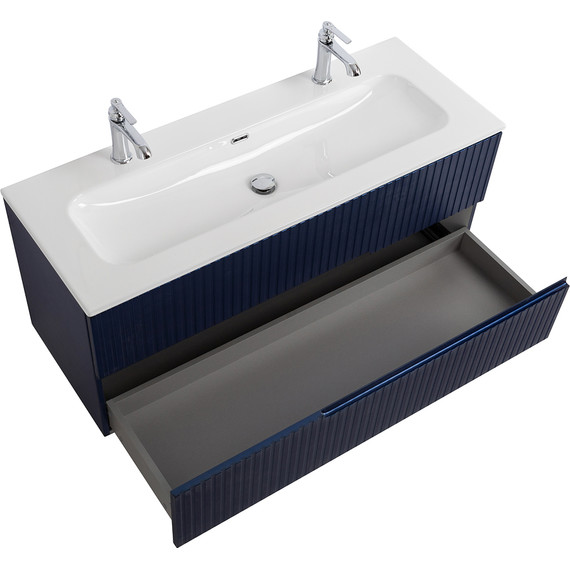 Тумба подвесная с раковиной Cezares DUET-N-1200-2C-SO-SPF-P 120 см (раковина CZR-8073-120-1-2) sapfiro - фото 3