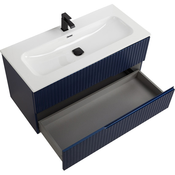 Тумба подвесная с раковиной Cezares DUET-N-1000-2C-SO-SPF-P 100 см (раковина CZR-8073-100) sapfiro - фото 3