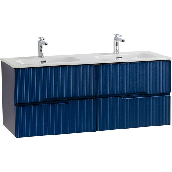 Тумба подвесная с раковиной Cezares DUET-N-1200-4C-SO-2-SPF-P 120 см (раковина CZR-8073-120-2) sapfiro - фото 2