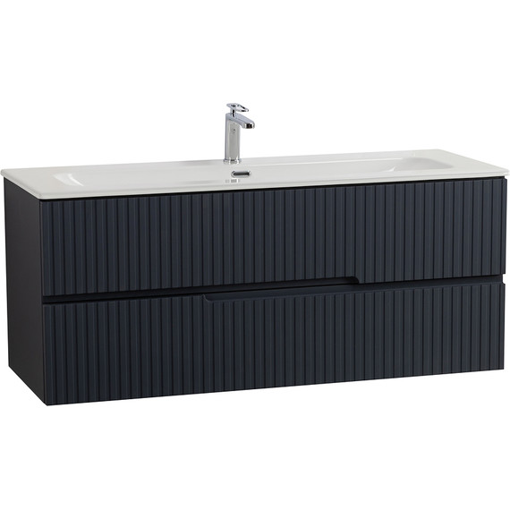 Тумба подвесная с раковиной Cezares DUET-N-1200-2C-SO-GR-P 120 см (раковина CZR-8073-120) grafito - фото 2