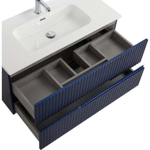 Тумба подвесная с раковиной Cezares DUET-N-1000-2C-SO-SPF-P 100 см (раковина CZR-8095-100) sapfiro - фото 5