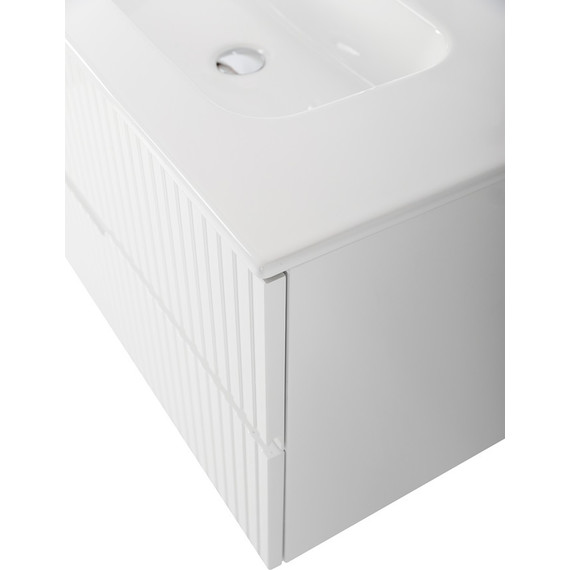 Тумба подвесная с раковиной Cezares DUET-N-1200-2C-SO-BL-R 120 см (раковина CZR-8095-120-R) bianco lucido - фото 6