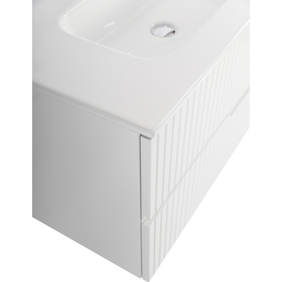 Тумба подвесная с раковиной Cezares DUET-N-1200-2C-SO-BL-L 120 см (раковина CZR-8095-120-L) bianco lucido - фото 6