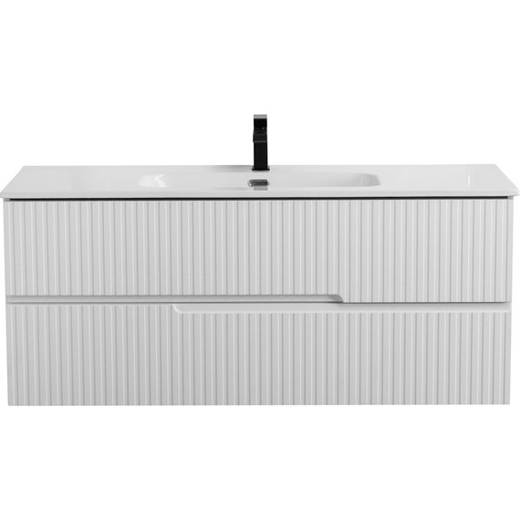 Тумба подвесная с раковиной Cezares DUET-N-1200-2C-SO-FBS-P 120 см (раковина CZR-8095-120) ясень белый софт - фото 