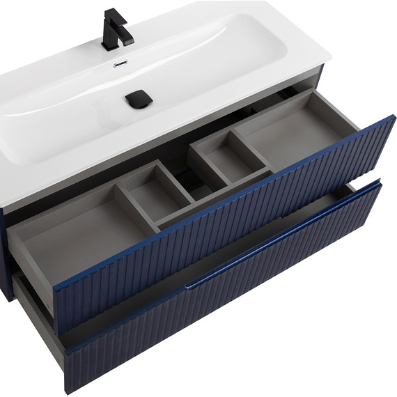 Тумба подвесная с раковиной Cezares DUET-N-1200-2C-SO-SPF-P 120 см (раковина CZR-8073-120) sapfiro - фото 5