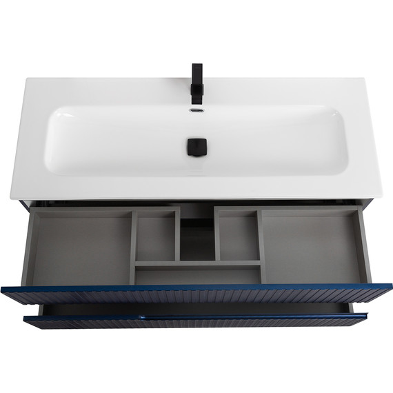 Тумба подвесная с раковиной Cezares DUET-N-1200-2C-SO-SPF-P 120 см (раковина CZR-8073-120) sapfiro - фото 4