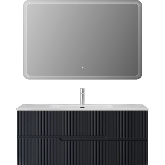 Тумба подвесная с раковиной Cezares DUET-N-1200-2C-SO-GR-P 120 см (раковина CZR-8095-120) grafito - фото 11