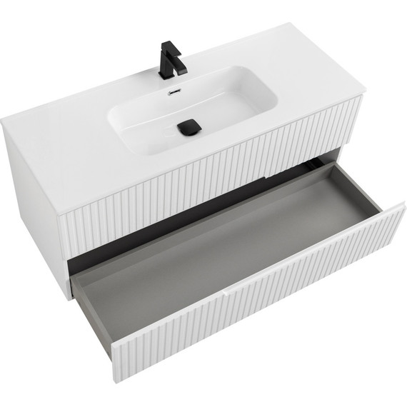 Тумба подвесная с раковиной Cezares DUET-N-1200-2C-SO-FBS-P 120 см (раковина CZR-8095-120) ясень белый софт - фото 3