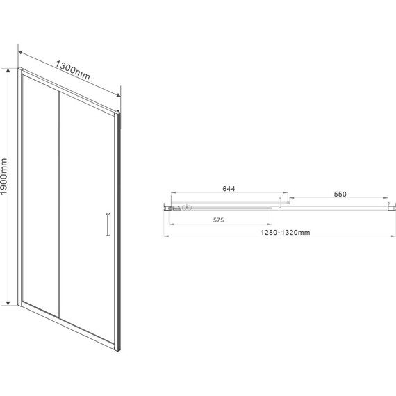 Душевая дверь Vincea Garda 130 см VDS-1G130CLG, брашированное золото/прозрачное - фото 5