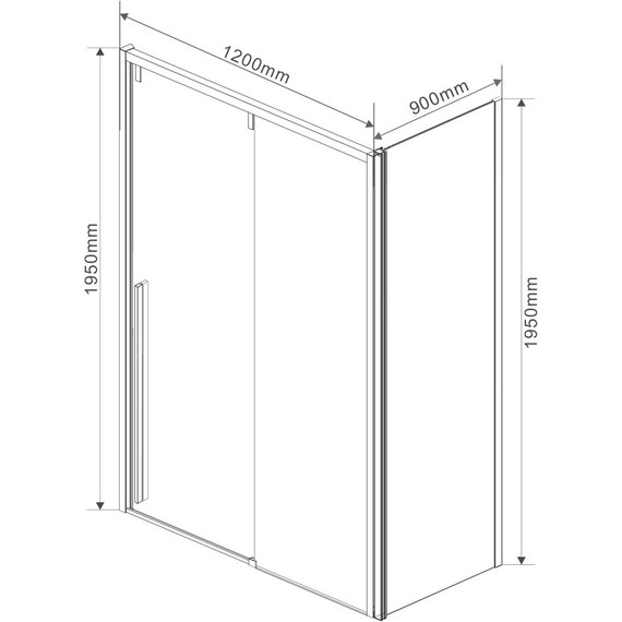 Душевое ограждение Vincea Lugano 120x90 см VSR-1L9012CLGM-1 (стекло 8 мм), вороненая сталь/прозрачное - фото 4