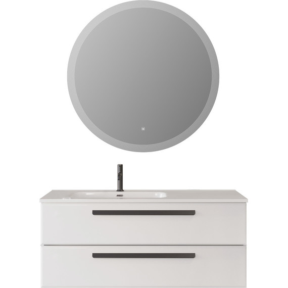 Тумба подвесная с раковиной Cezares ECO-CER-N-1200-2C-SO-BL-L 120 см (раковина CZR-8095-120-L) bianco lucido - фото 9