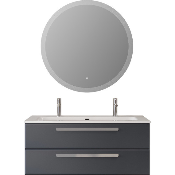 Тумба подвесная с раковиной Cezares ECO-CER-N-1200-2C-SO-GR-P 120 см (раковина CZR-8073-120-1-2) grafito - фото 13