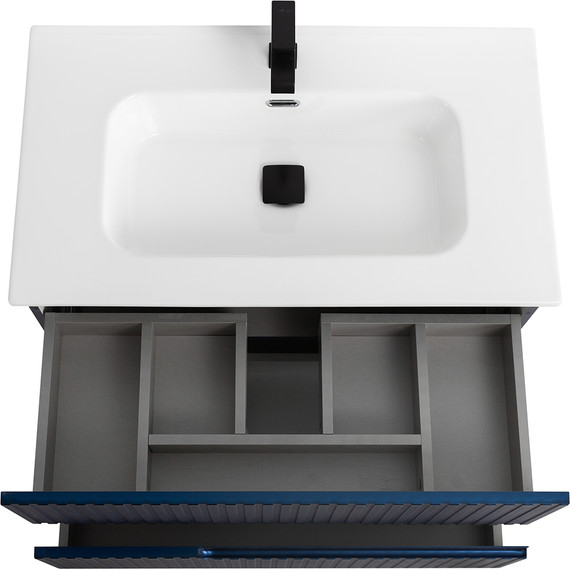 Тумба подвесная с раковиной Cezares DUET-N-800-2C-SO-SPF-P 80 см (раковина CZR-8095-80) sapfiro - фото 4