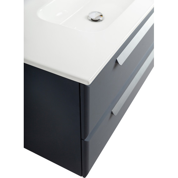 Тумба подвесная с раковиной Cezares ECO-CER-N-1000-2C-SO-GR-P 100 см (раковина CZR-8095-100) grafito - фото 6