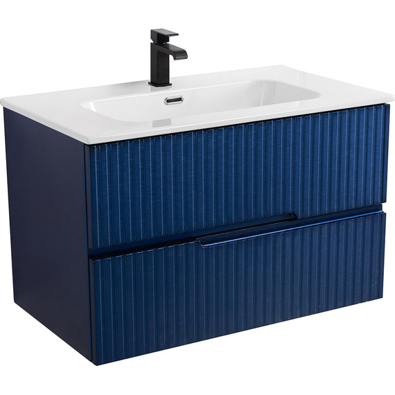 Тумба подвесная с раковиной Cezares DUET-N-800-2C-SO-SPF-P 80 см (раковина CZR-8095-80) sapfiro - фото 2