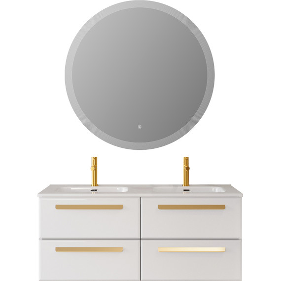 Тумба подвесная с раковиной Cezares ECO-CER-N-1200-4C-SO-2-BL 120 см (раковина CZR-8095-120-2) bianco lucido - фото 15