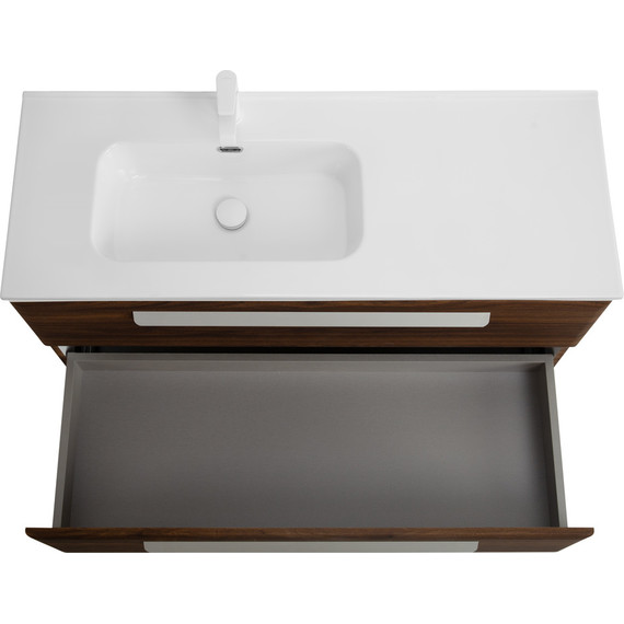 Тумба подвесная с раковиной Cezares ECO-CER-N-1200-2C-SO-NCS-P-L 120 см (раковина CZR-8095-120-L) орех шоколад софт - фото 8