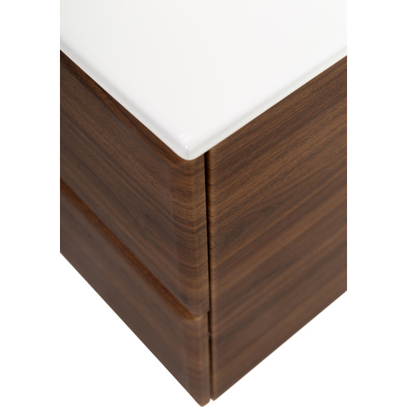 Тумба подвесная с раковиной Cezares ECO-CER-N-1200-2C-SO-NCS-P-L 120 см (раковина CZR-8095-120-L) орех шоколад софт - фото 7