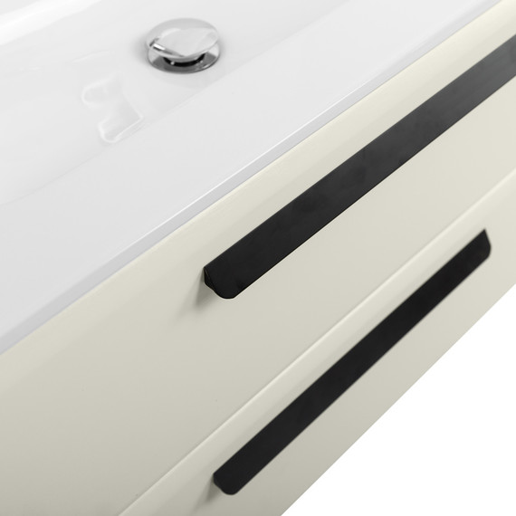 Тумба подвесная с раковиной Cezares ECO-CER-N-800-2C-SO-AS-P 80 см (раковина CZR-8073-80) альпака брашированная - фото 7