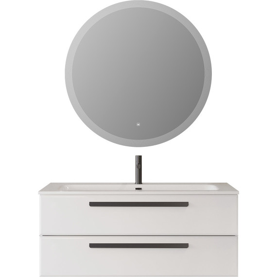 Тумба подвесная с раковиной Cezares ECO-CER-N-1200-2C-SO-BL 120 см (раковина CZR-8073-120) bianco lucido - фото 6