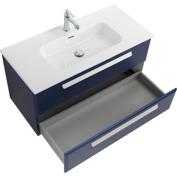 Тумба подвесная с раковиной Cezares ECO-CER-N-1000-2C-SO-SPF-P 100 см (раковина CZR-8095-100) sapfiro - фото 3