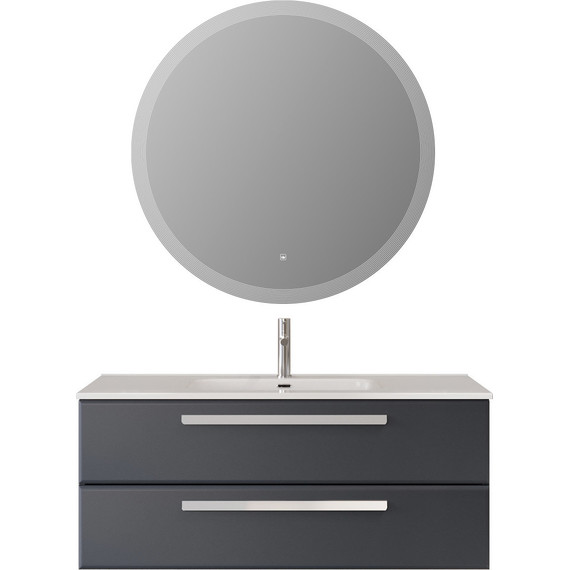 Тумба подвесная с раковиной Cezares ECO-CER-N-1200-2C-SO-GR-P 120 см (раковина CZR-8095-120) grafito - фото 7