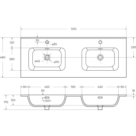 Тумба подвесная с раковиной Cezares ECO-CER-N-1200-4C-SO-2-PS-P 120 см (раковина CZR-8095-120-2) фисташковый софт - фото 17