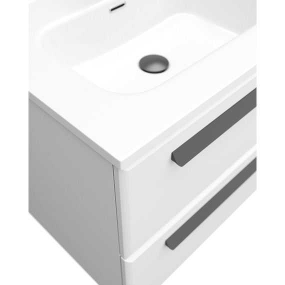 Тумба подвесная с раковиной Cezares ECO-CER-N-1200-4C-SO-2-BL 120 см (раковина CZR-8095-120-2) bianco lucido - фото 7