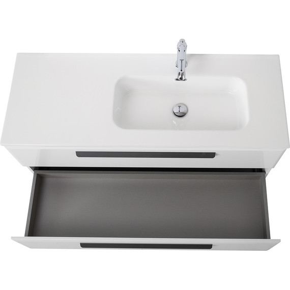 Тумба подвесная с раковиной Cezares ECO-CER-N-1200-2C-SO-BL-R 120 см (раковина CZR-8095-120-R) bianco lucido - фото 6