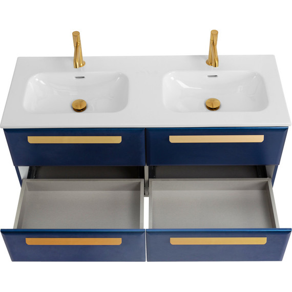 Тумба подвесная с раковиной Cezares ECO-CER-N-1200-4C-SO-2-SPF-P 120 см (раковина CZR-8073-120-2) sapfiro - фото 6