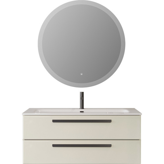 Тумба подвесная с раковиной Cezares ECO-CER-N-1200-2C-SO-AS-P 120 см (раковина CZR-8073-120) альпака брашированная - фото 9