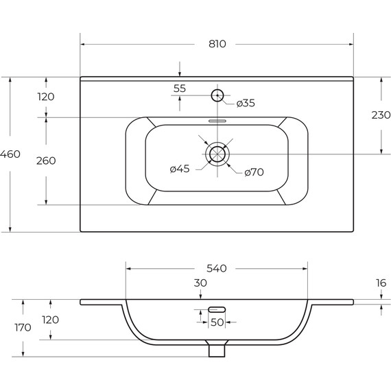 Тумба подвесная с раковиной Cezares DUET-N-800-2C-SO-AS-P 80 см (раковина CZR-8095-80) альпака брашированная - фото 10