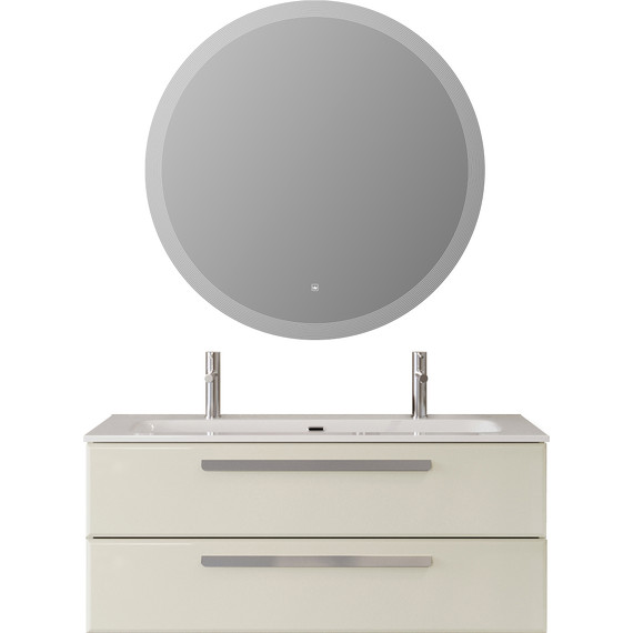 Тумба подвесная с раковиной Cezares ECO-CER-N-1200-2C-SO-AS-P 120 см (раковина CZR-8073-120-1-2) альпака брашированная - фото 9