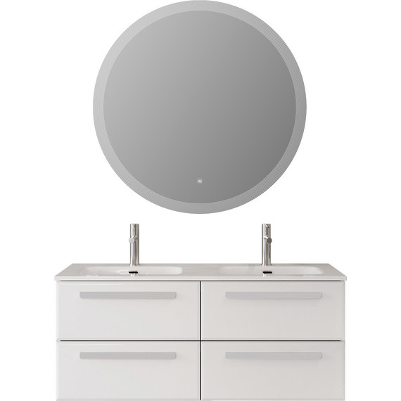 Тумба подвесная с раковиной Cezares ECO-CER-N-1200-4C-SO-2-BL 120 см (раковина CZR-8073-120-2) bianco lucido - фото 8