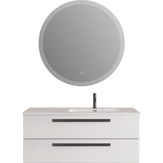 Тумба подвесная с раковиной Cezares ECO-CER-N-1200-2C-SO-BL-R 120 см (раковина CZR-8095-120-R) bianco lucido - фото 16