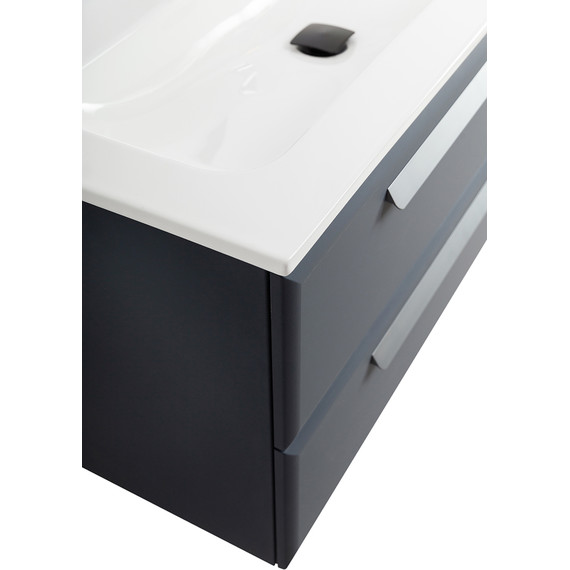 Тумба подвесная с раковиной Cezares ECO-CER-N-1000-2C-SO-GR-P 100 см (раковина CZR-8073-100) grafito - фото 6