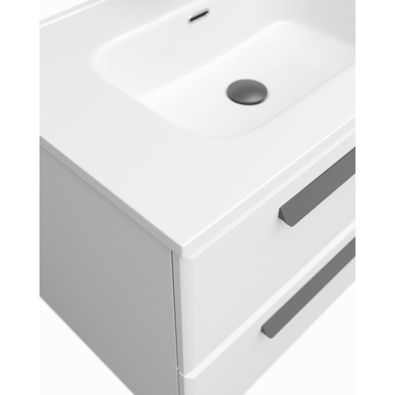 Тумба подвесная с раковиной Cezares ECO-CER-N-1400-4C-SO-2-BL 140 см (раковина CZR-8095-140-2) bianco lucido - фото 7