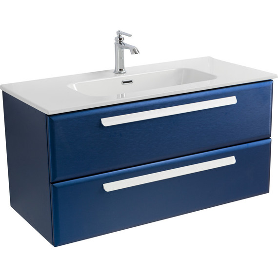 Тумба подвесная с раковиной Cezares ECO-CER-N-1000-2C-SO-SPF-P 100 см (раковина CZR-8095-100) sapfiro - фото 2