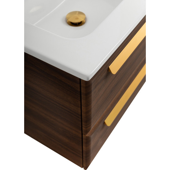 Тумба подвесная с раковиной Cezares ECO-CER-N-1200-4C-SO-2-NCS-P 120 см (раковина CZR-8095-120-2) орех шоколад софт - фото 7