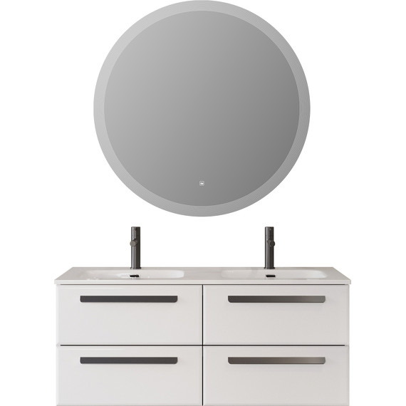 Тумба подвесная с раковиной Cezares ECO-CER-N-1200-4C-SO-2-BL 120 см (раковина CZR-8073-120-2) bianco lucido - фото 14